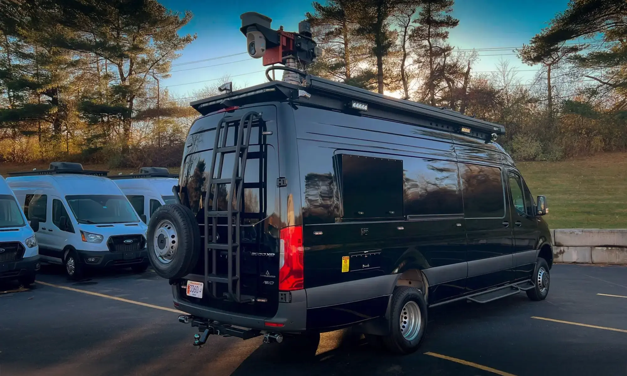 Rear of mobile command vehicle for FIFA 2026