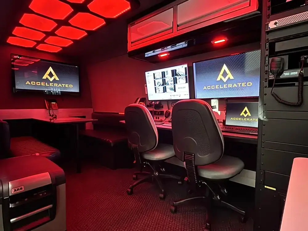 Command vehicle interior workspace